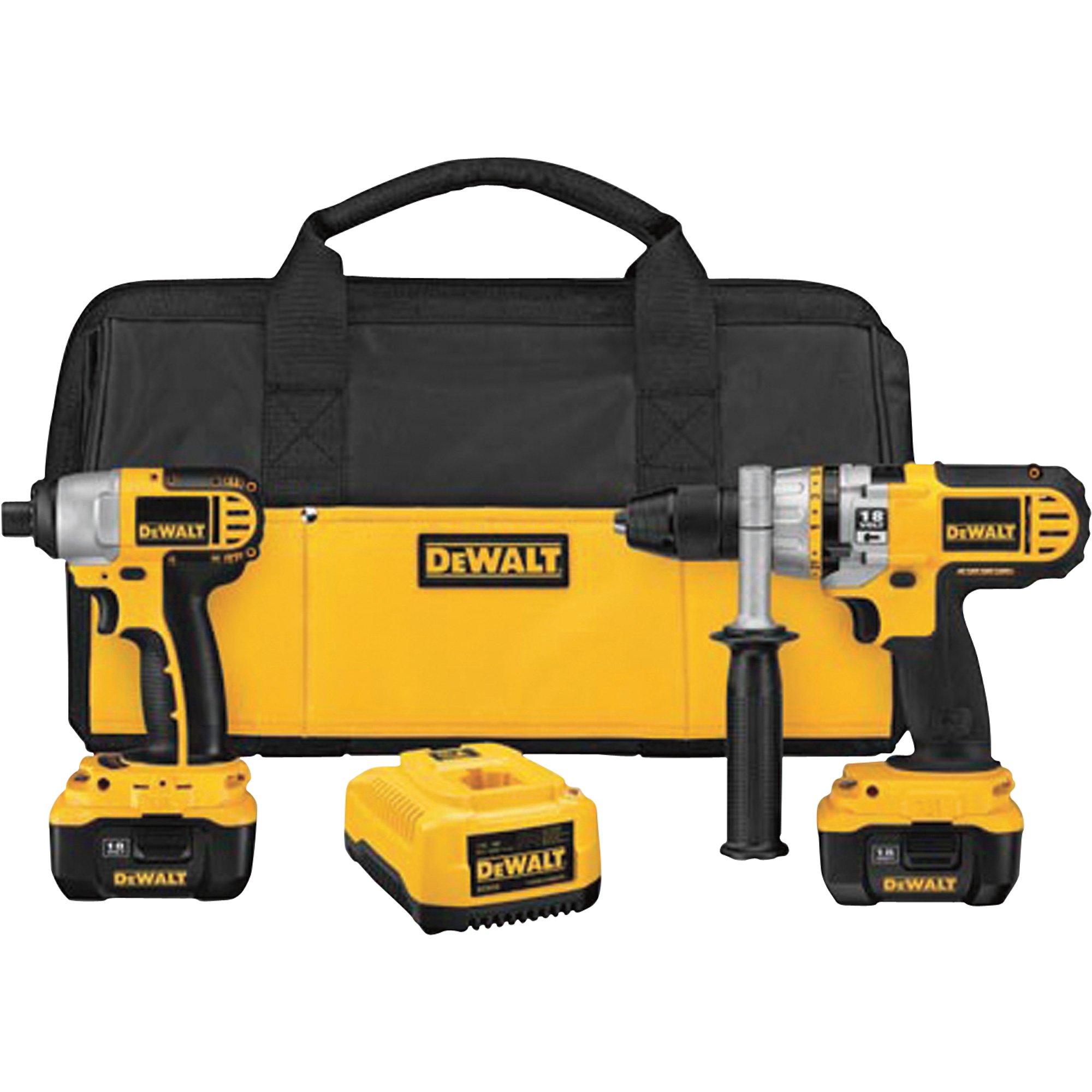 DEWALT Cordless Hammer Drill / Impact Driver Combo Kit with NANO Technology — 18 Volt, 1/4in., Model# DCX4230